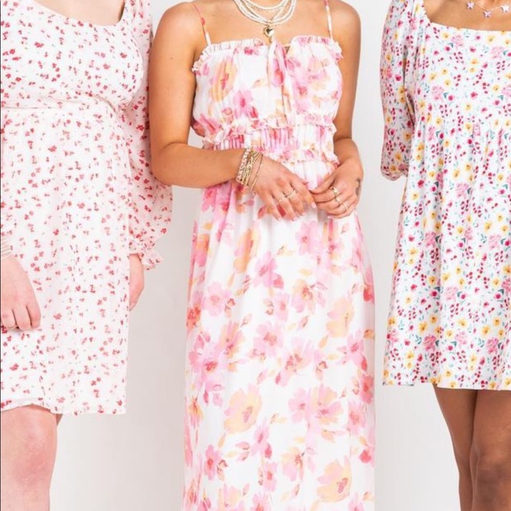 Flower midi dress